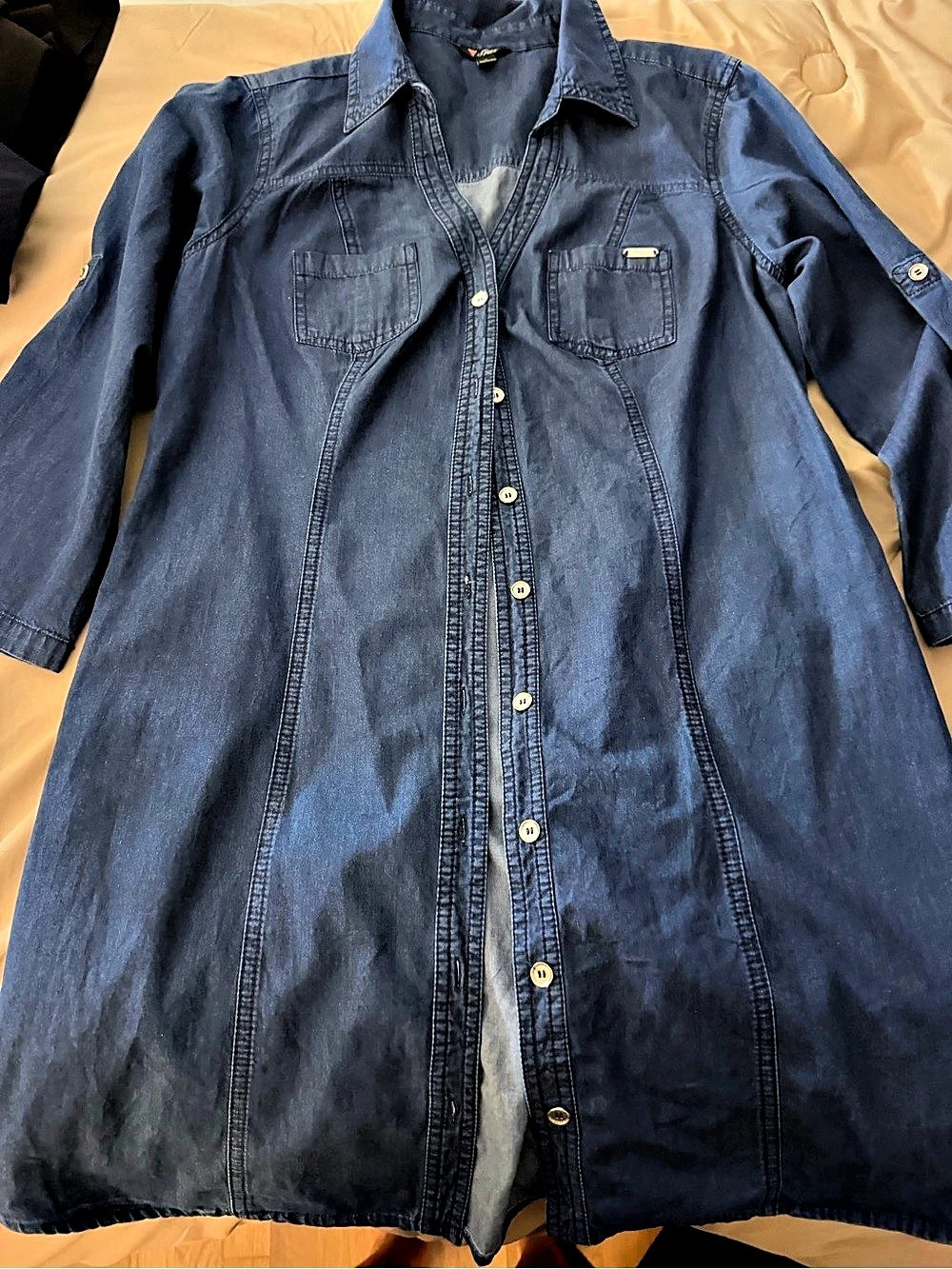 Guess Denim Shirt Dress in Blue